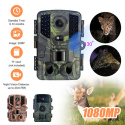Outdoor Trail Camera 20MP 1080P HD Hunting IP66 Waterproof Infrared Night Vision Motion Activated Surveillance Trap Camera