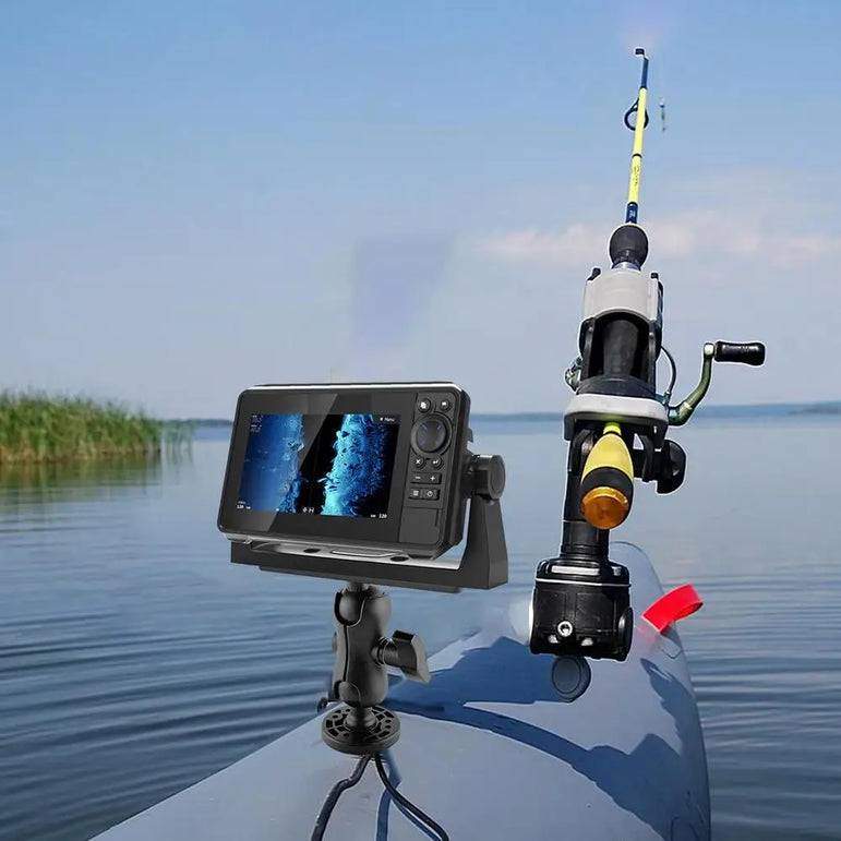 360 Degree Swivel Ball Mount Marine Kayak Electronic Fish Finder Mount Base Fishfinder GPS Plate Rotating Boat Supporter sonar