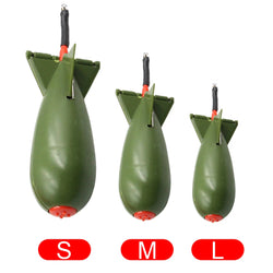 1PCS Carp Fishing Rocket Feeder 10.5/14.5/17.5cm Spod Bomb Float Lure Bait Holder Pellet Rocket Feeder Pellet Fishing Accessorie