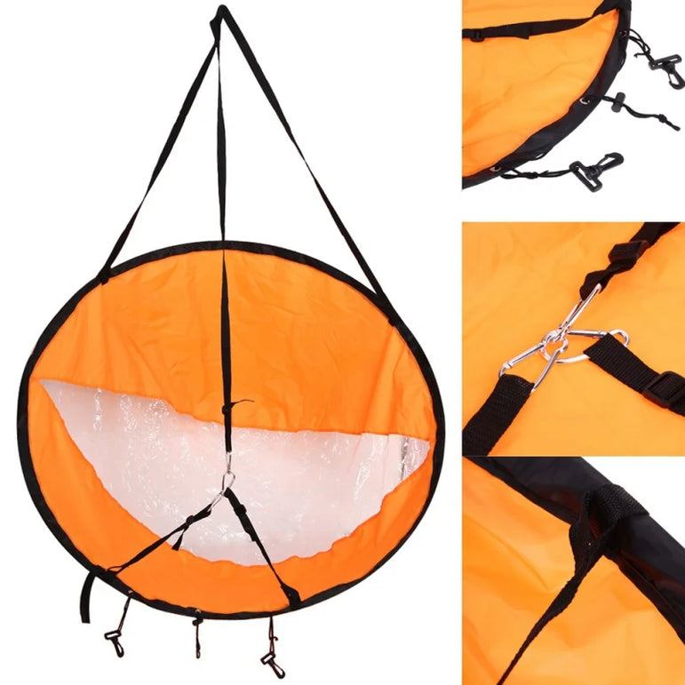 Kayak Downwind Wind Sail Paddle Inflatable Canoe Boats Drifting Wind Sail With Clear Window Boat Folding Thrusters Accessory