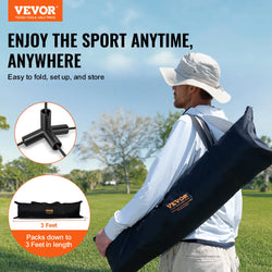 VEVOR 20FT Badminton Net Height Adjustable Volleyball Net Wide Foldable Pickleball Net Portable Tennis Net Set with Poles Stand