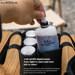 SUNDICK Outdoor Camp Spice Bottle Portable with Storage Bag Kitchen Seasoning Boxes Multifunctional Lightweight Camping Supplies