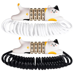 Bike Helmet Lock 4-Digit Cycling Combination Wire Lock Portable Password Zinc Alloy Lock Motorcycle Scooter Helmet Chain Lock