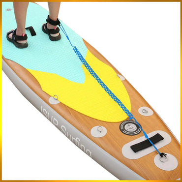 Coiled Leash Leg Rope Kit Paddle Board Surfboard Portable 10 Feet Surfing Board Stand Up Safety Watering Elements