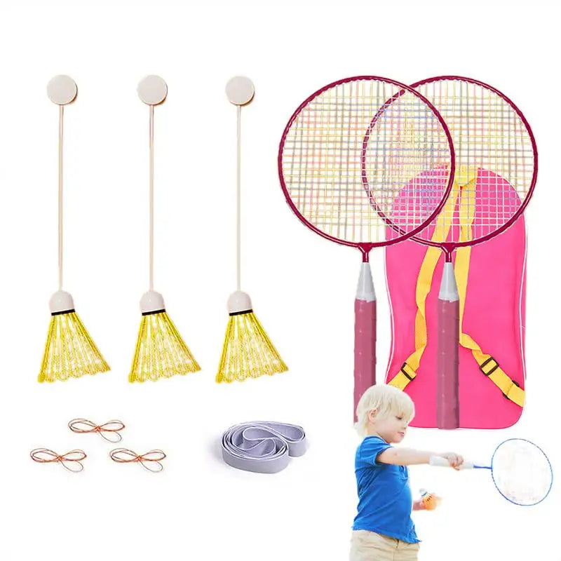 Automatic Rebound Badminton Trainer Badminton Single-Player Rebound Trainer Self Study Badminton Trainer Set Automatic
