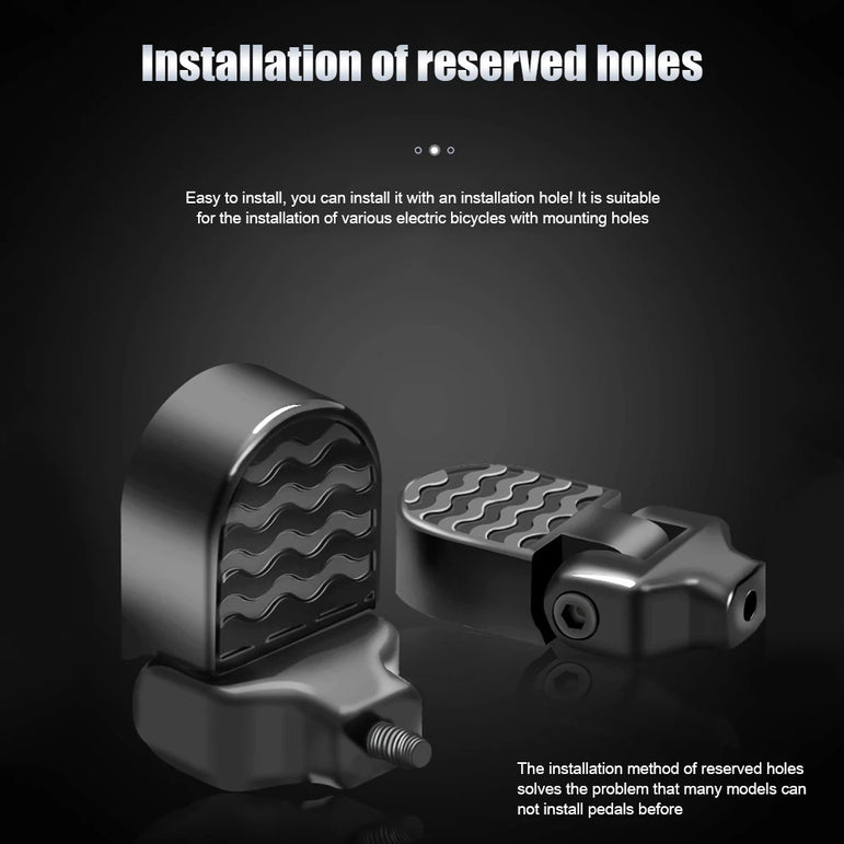 Electric Mountain Bicycle Folding Footrest Bike Rear Pedals Strong Load Capacity Foot Pegs Rear Pedals Cycling Accessories