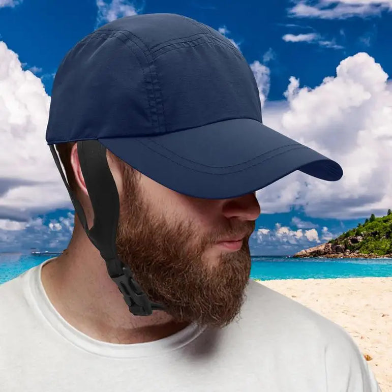 Beach Surf Caps Breathable Sun Hat Summer Outdoor Fishing Caps Chin Adjustable Bucket Hat Water Sport Caps Riding Hiking Sun Hat