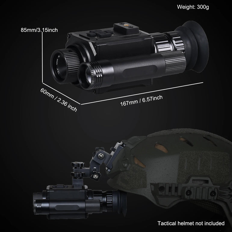HD 1080P Night Vision Goggles with Head-Mounted and Helmet-Mounted 940nm IR 5X Zoom Night Vision Monocular for Hunting Camping
