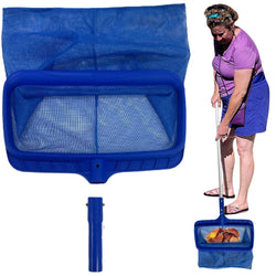 Pool Skimmer Net Large Capacity Leaves Cleaning Net Rubbish Cleaning Rake for Cleaning Spa Pond Pool Hot Tubs Fountains