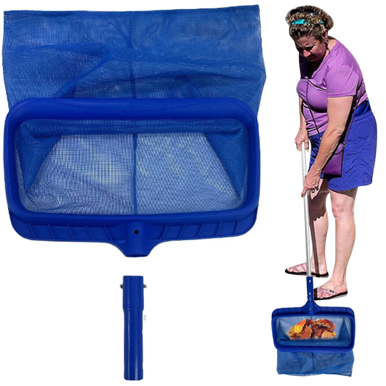 Pool Skimmer Net Large Capacity Leaves Cleaning Net Rubbish Cleaning Rake for Cleaning Spa Pond Pool Hot Tubs Fountains