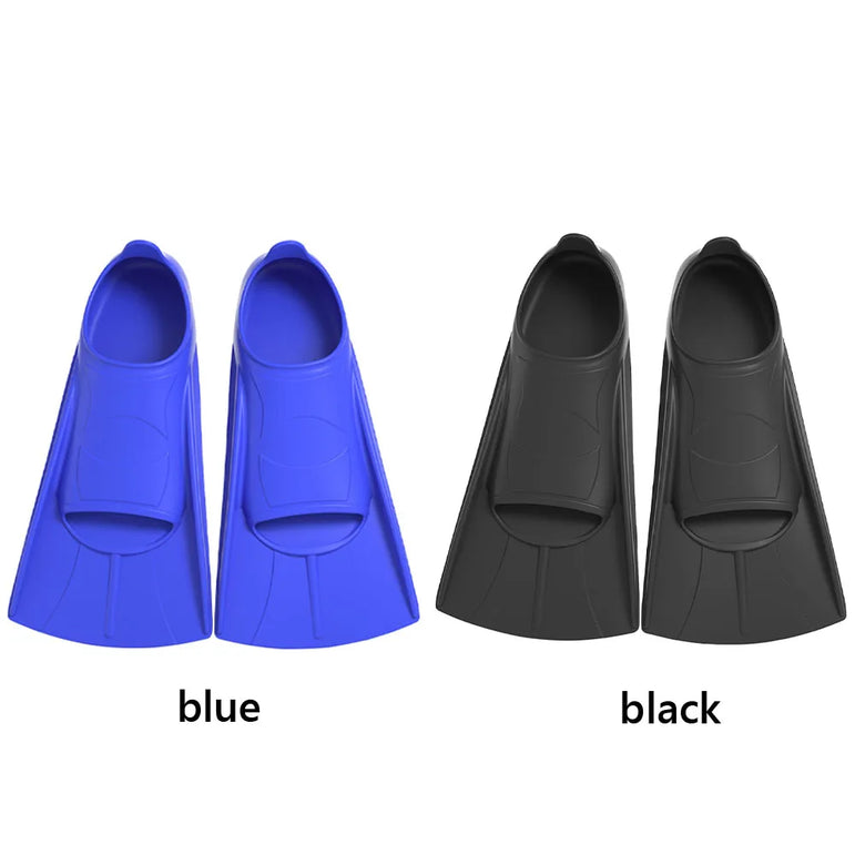 Swimming Fins for Children Adults Unisex Freestyle Silicone Short Fins for Swimming Diving Training Non Slip Diving Accessories
