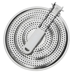 Stainless Steel Heat Diffuser For Stove Multipurpose Stove Flame Guard Simmer Plate Wear-resistant Kitchen Gadget User Friendly