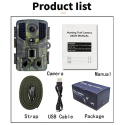 Outdoor Trail Camera 20MP 1080P HD Hunting IP66 Waterproof Infrared Night Vision Motion Activated Surveillance Trap Camera