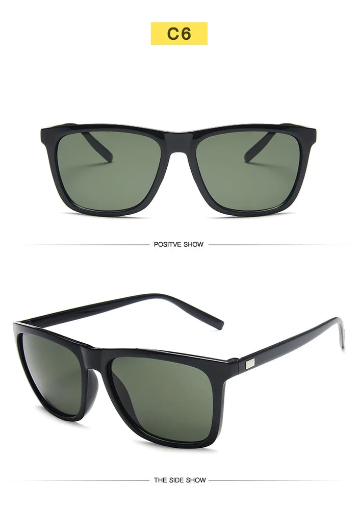 Sports Polarized Sunglasses Men Women Classic Square Plastic Driving Sun Glasses Male Fashion Black Outdoor Shades UV400