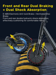Mankeel MK085 Pro Adult Electric Scooter 350W 19MPH Top Speed Dual Shock Absorption 19Miles Range Smart APP 10inch E Scooter