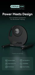 CYCPLUS R200 Smart Bike Trainer 2200W Max Power Support  ANT+ & BLE 5.0 Exercise Bike Roller Indoor Training for Home Exercise