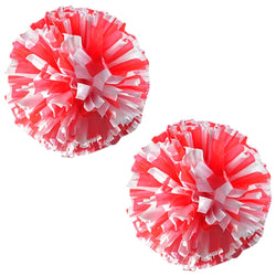 2 PCS Cheerleading Pom Poms Rainbow Metallic Streamer Pompoms Dance Party Football Club Decor Hand Flower Aerobics Cheer Balls