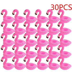 1-50PCS Water Coasters Floating Inflatable Cup Holder Swimming Pool Drink Float Toy Inflatable Pool Flamingo Party Decoration