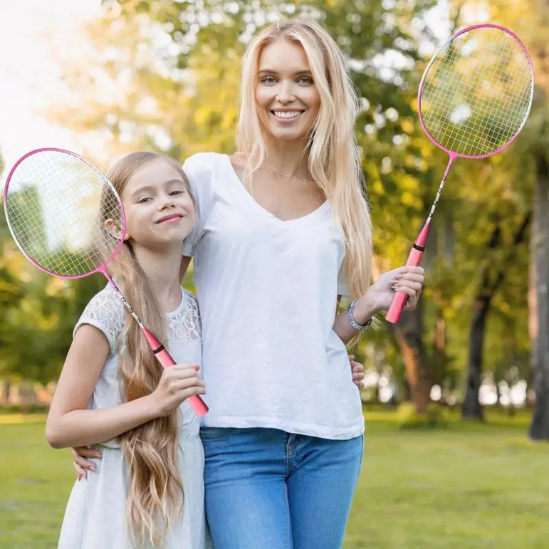 portable Badminton Set 1 Pair Lightweight Backyard Games Badminton With Carrying Bag And 3 Badminton Balls Team Sports Equipment