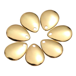 50pcs Fishing Spinner Blades Smooth Fishing Spinner Bait for Spinnerbait Thickened Lures Making Supplies DIY Fishing Accessories