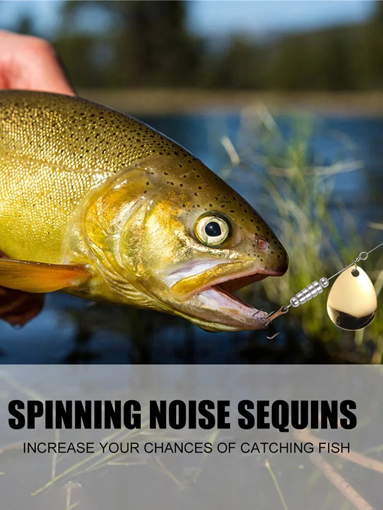 50pcs Fishing Spinner Blades Smooth Fishing Spinner Bait for Spinnerbait Thickened Lures Making Supplies DIY Fishing Accessories