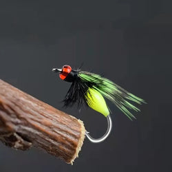 10pcs Fish Bladed Inline Spinner Fishing Lure Fly Tying Poisonous Mosquito Hook Fishing Group Micro-Sequin Sequins Spinning Fly