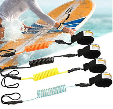 Coiled Surf Leash Safety Surf Sup Coiled Premium Surf Surfboard Paddle Board Wrist Ankle Leash for Sea Surfing Leg Rope