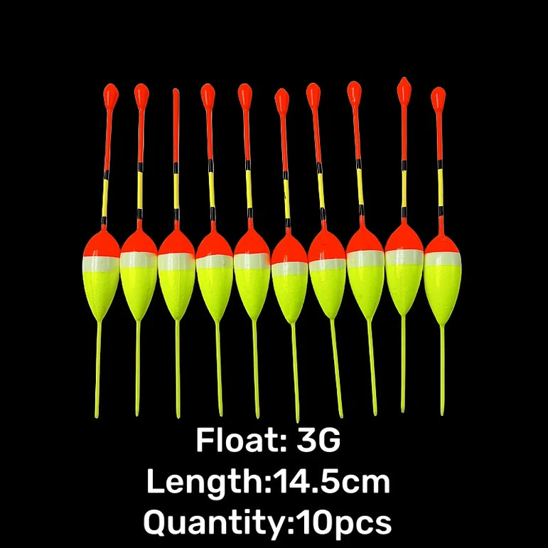 10Pcs Fishing Float Set Buoy Bobber Vertical buoy fish Floats Bobbers fishing Tackle Tools fishing Lure Float Fluctuate
