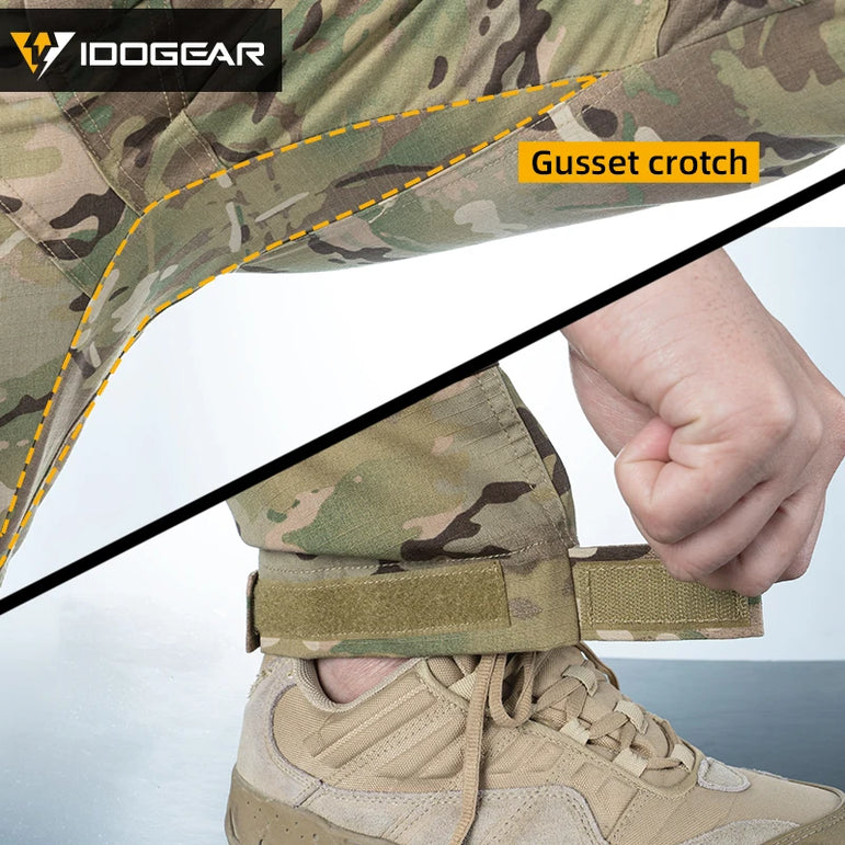 IDOGEAR Combat UFS Pants Tactical Pants w/ Knee Pads Camo Trousers Outdoor Hunting 3209