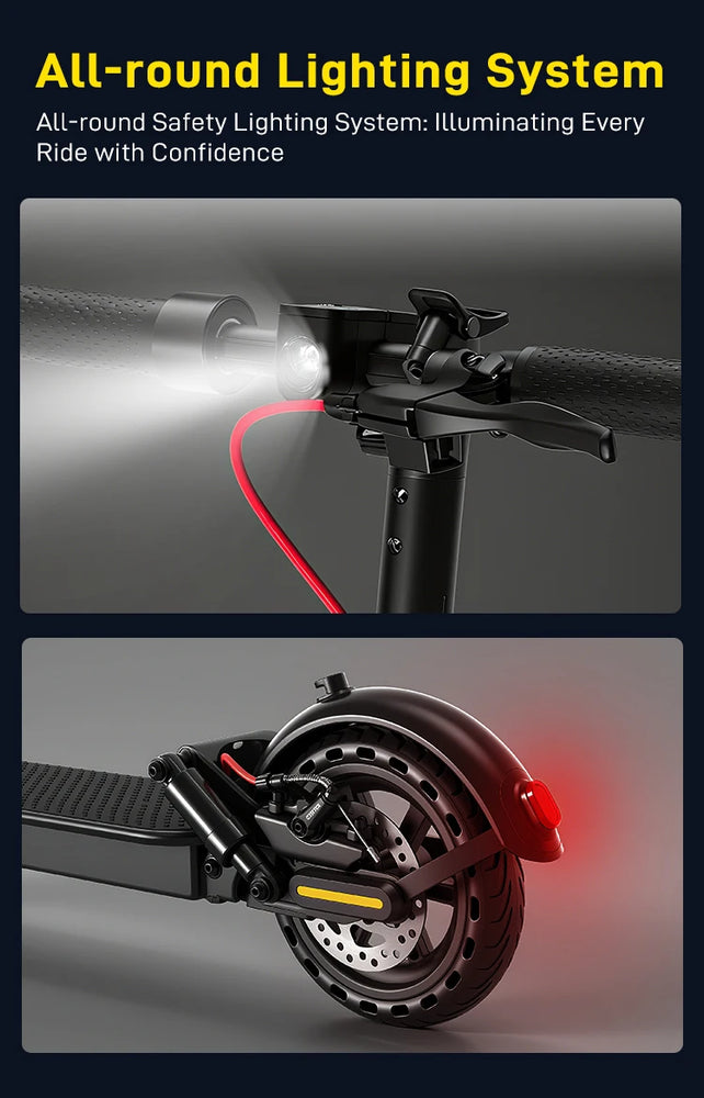 Mankeel MK085 Pro Adult Electric Scooter 350W 19MPH Top Speed Dual Shock Absorption 19Miles Range Smart APP 10inch E Scooter