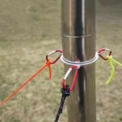 Portable Chimney Brace Ring Stainless Steel Chimney Pipe Bracket Outdoor Camping Smokes Pipes Wind Rope Ring For 6cm Or 7cm