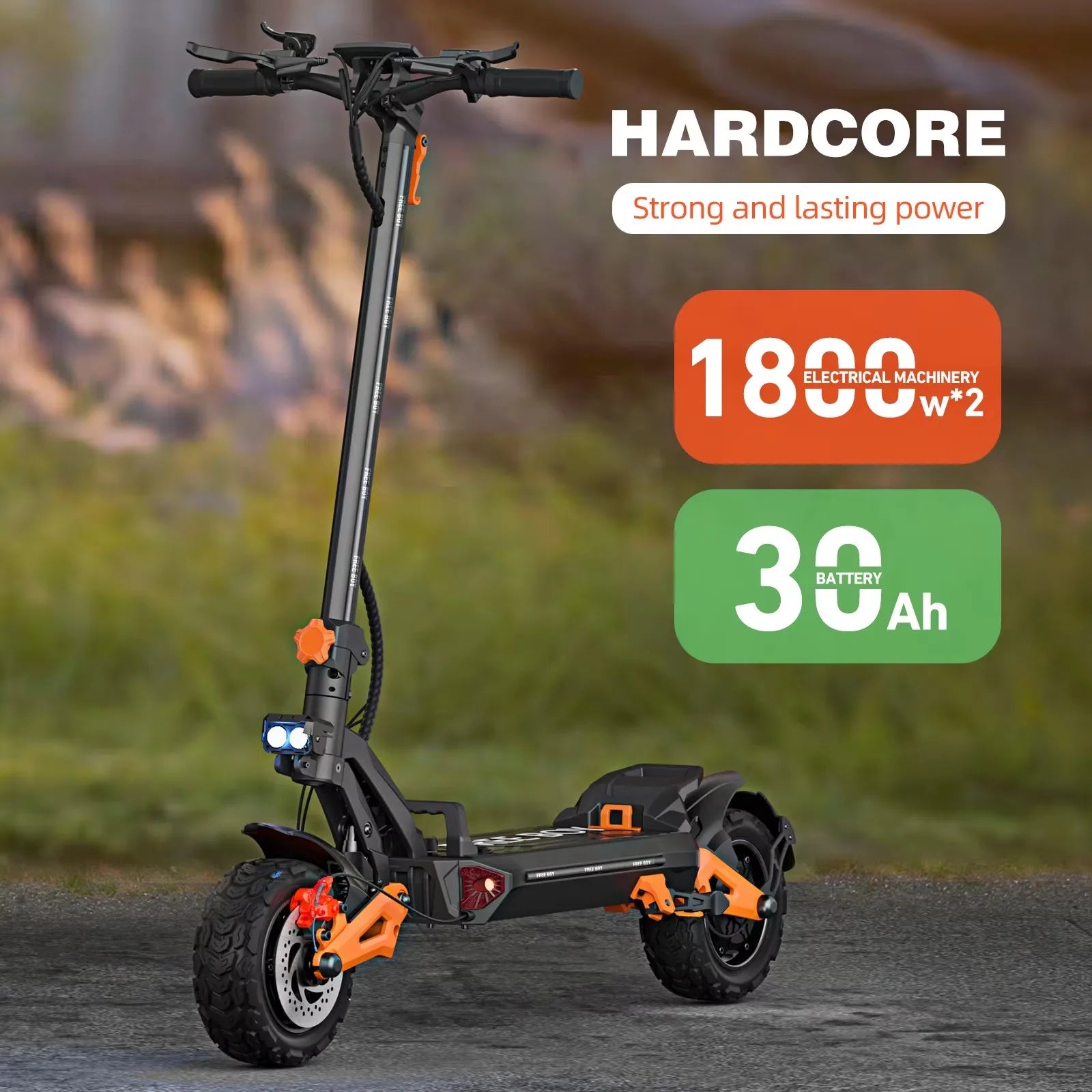 Dual Motor Adult Dual Shock-Absorbing Electric Scooter Long Endurance Double Rocker Arm Commuter Off-Road E-Scooter