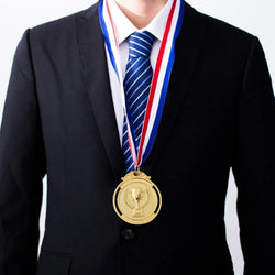 10-50pcs 2" Gold Silver Bronze Award Medal Zinc Alloy Round Winner Medals w/ Neck Ribbon 1st 2nd 3rd Prizes Winner Prize Present