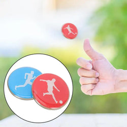 1pc Referee Side Toss Coin Double Face Sports Football Pattern Soccer Volleyball FlipCoin Souvenirs Soccer Referee Coin