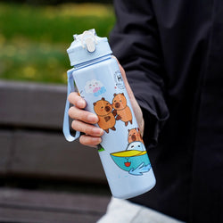 700ml Capybara Cute Water Cup with Straw & Handle Sports Water Bottle Portable Drinking Bottle for Boys Girls Daily Use