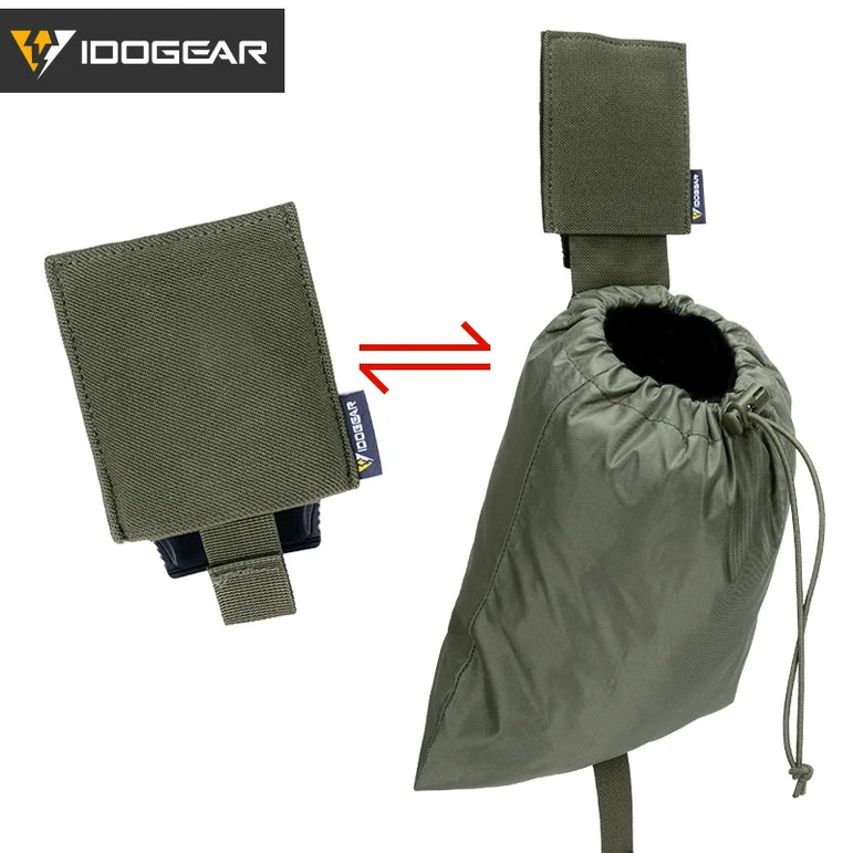IDOGEAR Tactical Micro Dump Pouch MOLLE Roll-Up Mag Recycling Pouch Foldable 35111