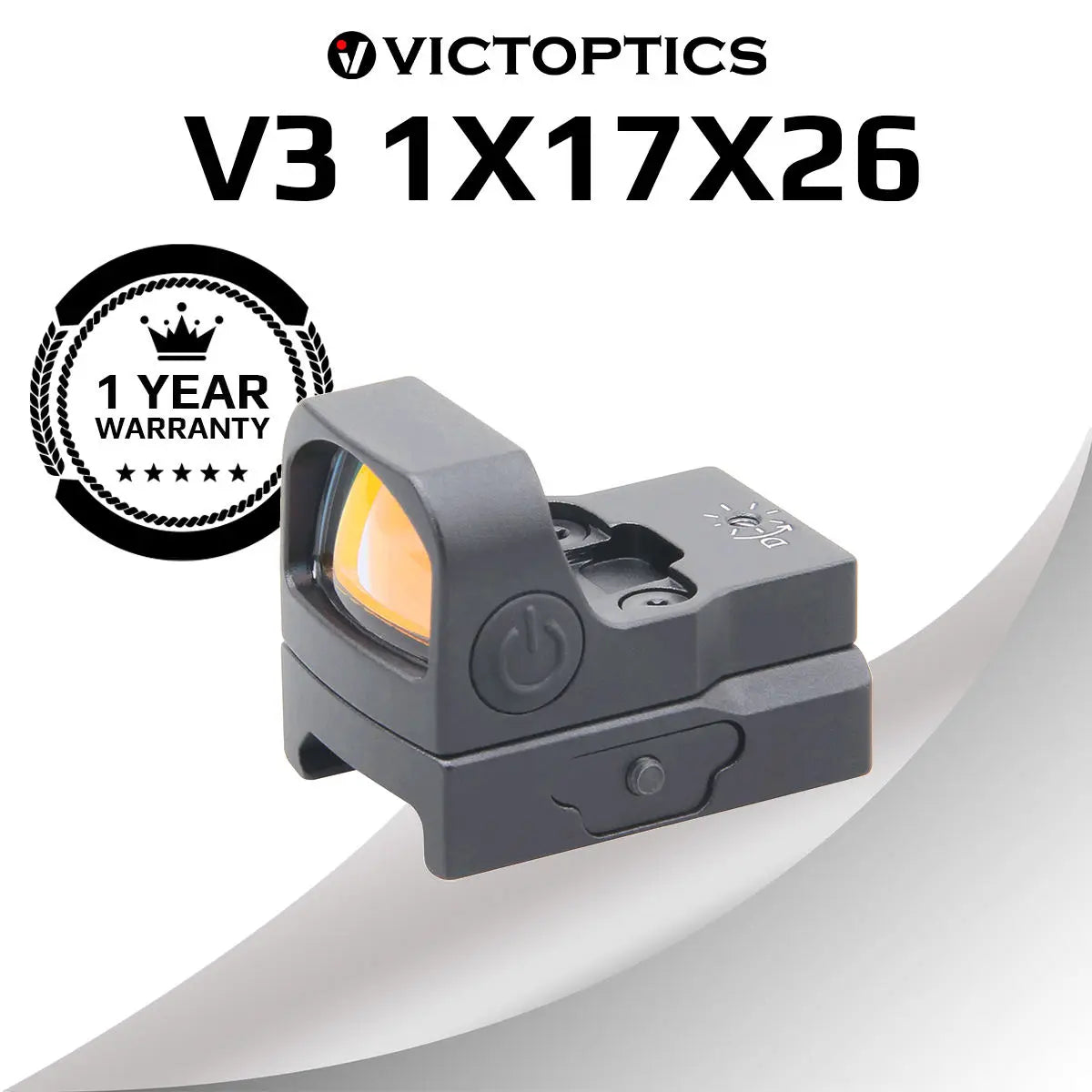 VictOptics V3 1x17x26 Red Dot Sight For Close-in Work&General Shooting Compatible With R.M.R Footprint For Airsoft
