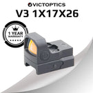 VictOptics V3 1x17x26 Red Dot Sight For Close-in Work&General Shooting Compatible With R.M.R Footprint For Airsoft