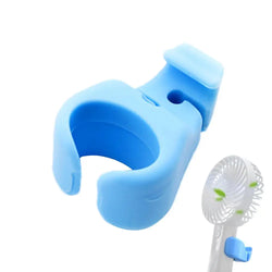 Silicone Personal Fan Clip For Parasol Handheld Personal Fan Holder  blue/pink Multipurpose Clip Parasol Handheld Electric Fan