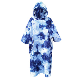 Surf Poncho Towel Microfiber Fabric Microfiber Beach Blanket Quick Dry Beach Poncho with Large Pockets for Surfer Swimmer Diver