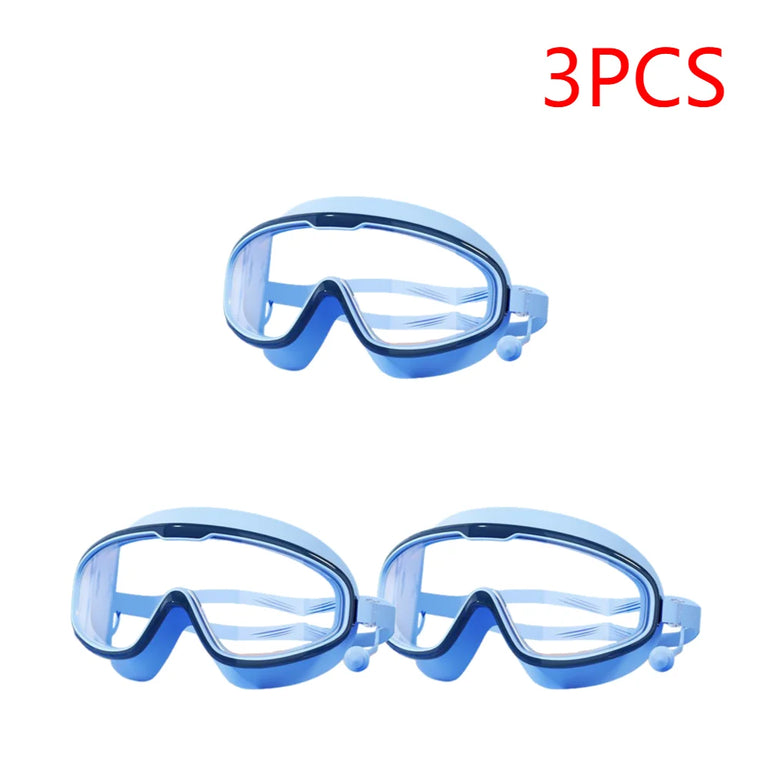 1-5PCS Swim Goggles Anti Fog Swimming Goggles Waterproof HD Swim Glasses Large Frame UV Protection Swim Goggles for Boys Girls