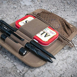 Hook And Loop Panel Wear-resistant Organizer Panel Stickable Wear-Resistant Molle Admin Pouch For Packs Backpack Or Messenger