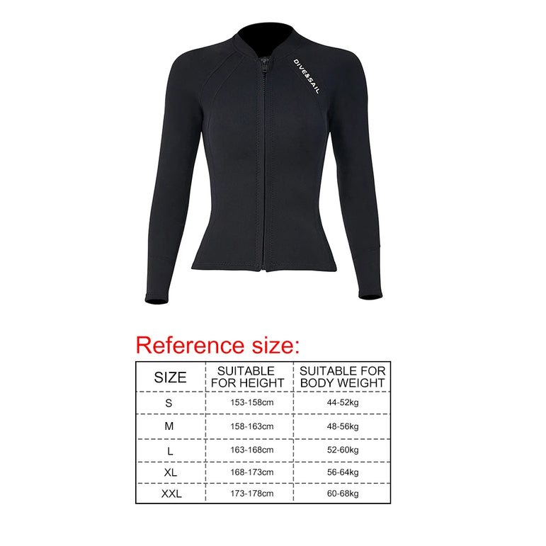 2MM Neoprene Diving Suit Snorkeling Surfing Swimsuit Cold-proof Warm Top Pants Long Sleeve Split Body Jacket Swimwear For Unisex