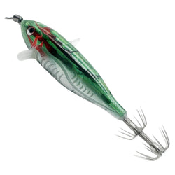 1pcs Luminous Horizontal Squid Jig Wood Shrimp Squid Hook Artificial Bait Octopus Cuttlefish Shrimp Saltwater Hard Bait Tackle