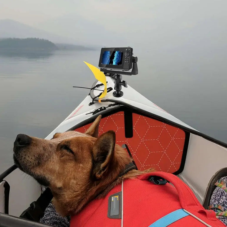 360 Degree Swivel Ball Mount Marine Kayak Electronic Fish Finder Mount Base Fishfinder GPS Plate Rotating Boat Supporter sonar
