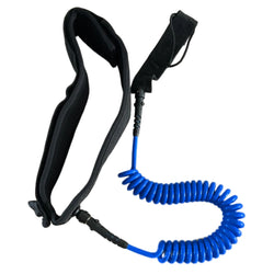 SUP Surfboard Waist Leash Belt Maximum Tensile Length Up To 10 Feet Coiled Surfing Leash for Surfing Beginner Practicing Supply