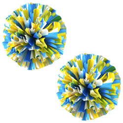 2 PCS Cheerleading Pom Poms Rainbow Metallic Streamer Pompoms Dance Party Football Club Decor Hand Flower Aerobics Cheer Balls