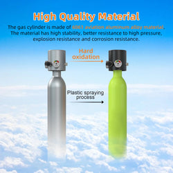 TUDIVING-0.5L Mini Scuba Diving Tank,Lung Tank with Diving Mask,Portable Scuba Tank with Pump for Underwater Breathing Training