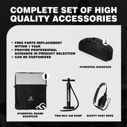 Spatium Hydrofoil Board for Surfing with Hydrofoil Accessories, Fix Kit Wing Foil Board Surf Hydrofoil Surfboard Gray