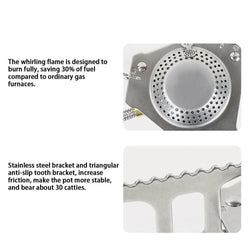 Camping Windproof Stove Powerful Folding Outdoor Burner Stove Foldable Lightweight Picnic Stove For Hiking Cooking Backpacking
